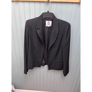 Renfrew Womens Black Tailored 4-Button Blazer Jacket‎ Size 6 Made in USA Ribbed